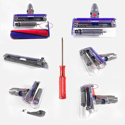 Miniatura 4 de E.LUO Tira de suela de felpa suave, cubierta lateral de cabeza de succión para aspiradora y manguera compatible con aspiradora Dyson V6 V7 V8 V10