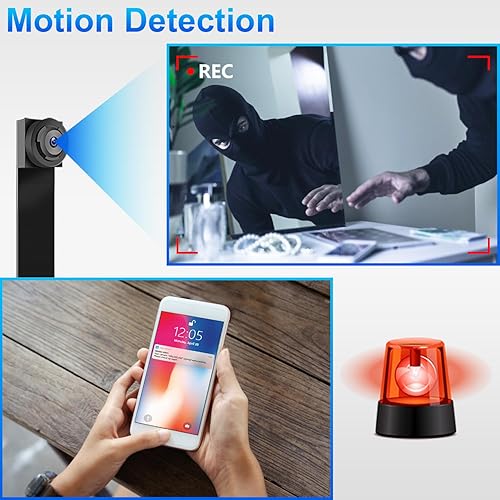 Miniatura 5 de Mini cámara de niñera, mini cámara 4K Ultra HD con cámara WiFi inalámbrica, seguridad portátil para el hogar interior y exterior