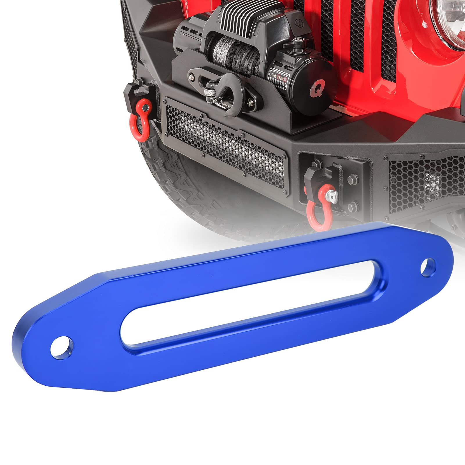 Pilipane Hawse sty1e Winch Fairlead, Car Hawse Winches Fairlead 10in/25 4cm Load 8000 to 15000 Pounds Maintenance Replacement, High Grade Billet Aluminium Hawse Fairlead (B)