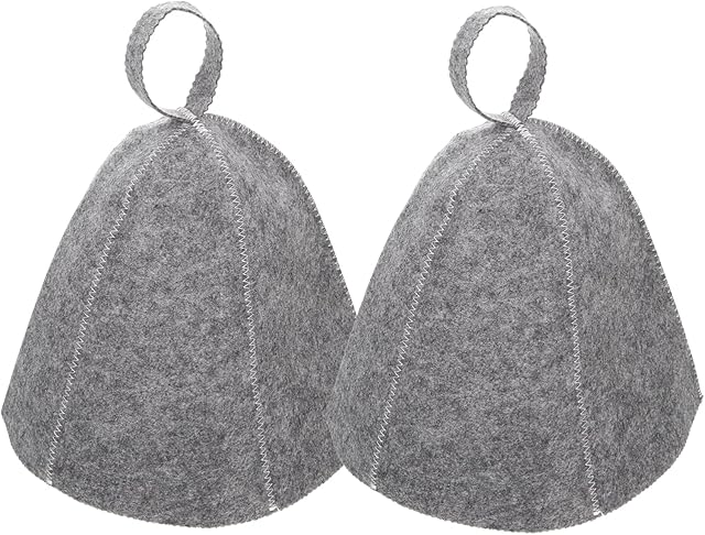 Milisten 2pcs Original Wool Sauna Hat for Women and for Men 100% Natural Felt Russian Bath Hat Vaporarium Hat Bath Accessories for Sauna on The Street Steam Room