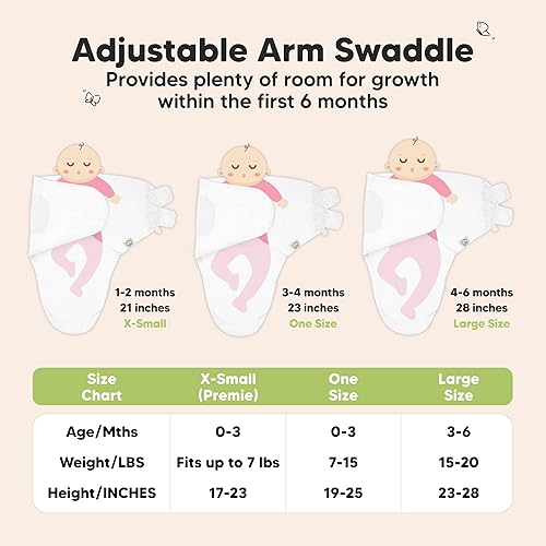 Vista 313 de Paquete de 3 mantas orgánicas para dormir para bebé, para recién nacido, envolturas ergonómicas para bebés de 0 a 3 meses, sacos para dormir, Abc