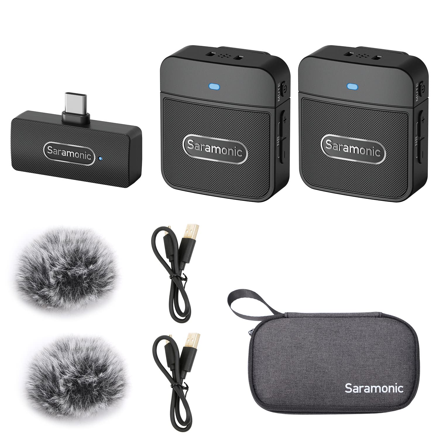 Saramonic Blink100 B6 Wireless Lavalier Lapel Microphone for Android Smartphone With Type-C Port Noise Reduction,Plug and Play Lapel Clip-on Mini Mic For Interview Video Podcast Vlog YouTube