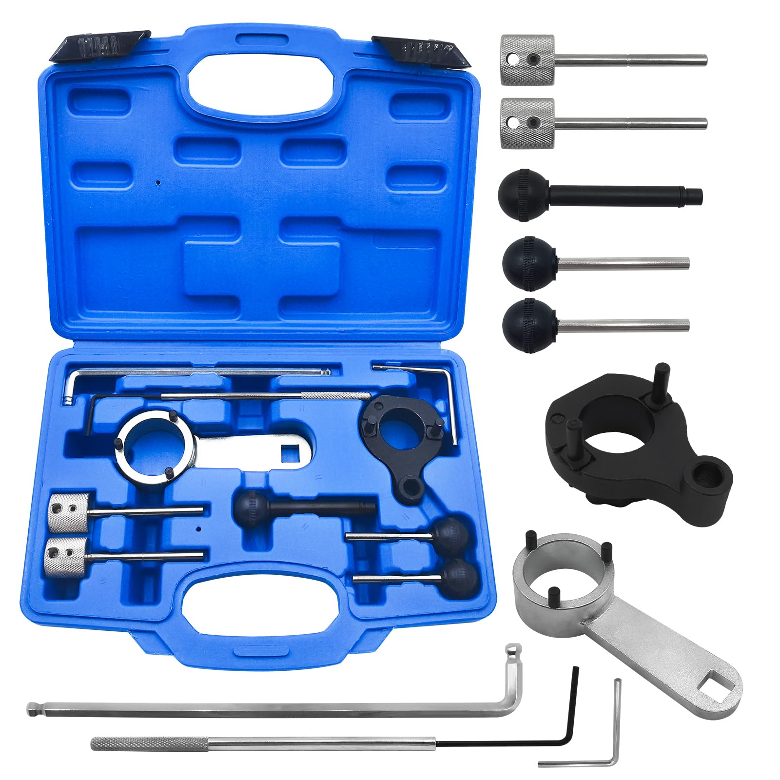 Herramientas de Ajuste del Motor Compatible con VW VAG Audi Seat Skoda 1.4 1.6 2.0 TDI CR, Juego Correa Distribución del árbol de levas Reemplaza T10264 T10265 T10490 T10492 T10051 T10060A