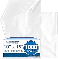 Vista 11 de Spartan Industrial - 40,6 cm X 50,8 cm (500 unidades) Bolsas de polietileno transparentes planas de 1,1 mil de extremo abierto - Para probar masa