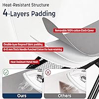 Vista 4 de Tabla de planchar con soporte estable para plancha y 7 alturas ajustables, tabla de planchar de 43" × 13" con cubierta y almohadilla resistente al