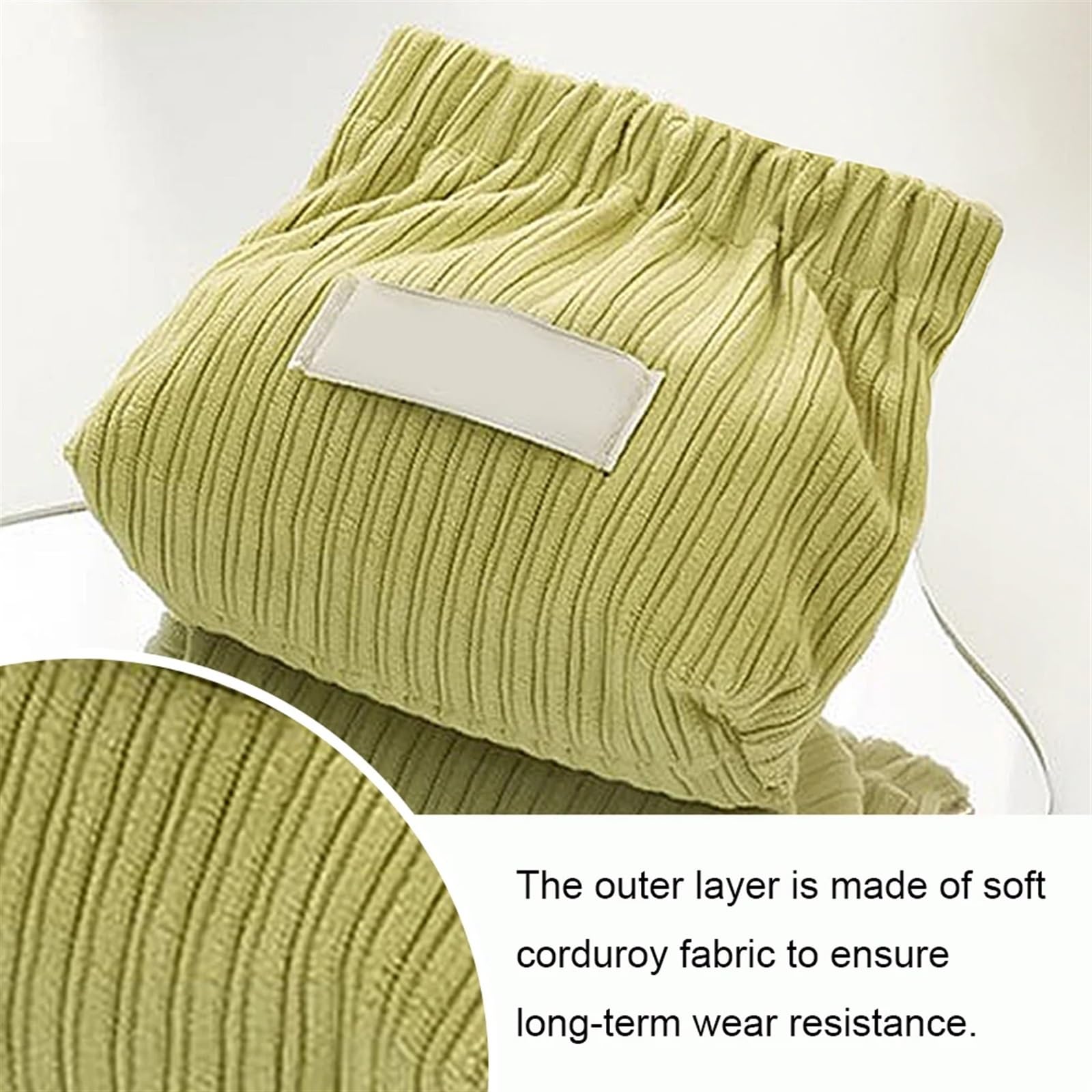 Corduroy Elastic Storage Bag 2 Stück elastische Haargummi-Organizer, Cord-Aufbewahrungstasche, Haar-Accessoire, Schmuck-Aufbewahrungs-Organizer for Frauen und Mädchen