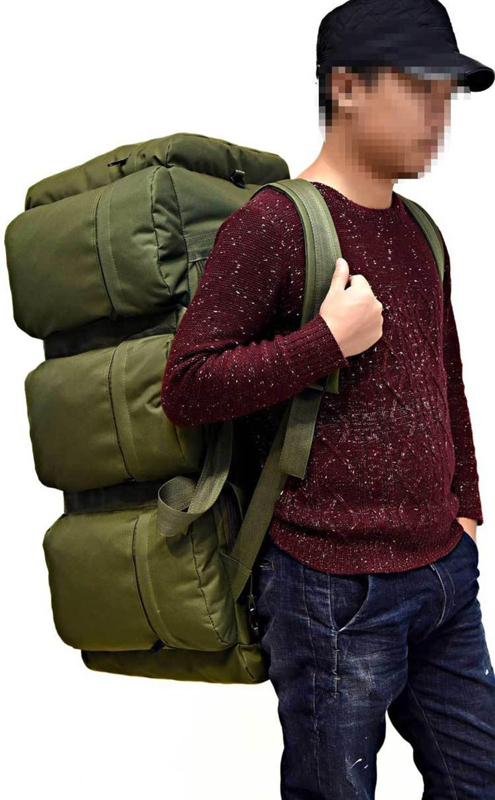 Zaino Tattico per attività All'aperto, 90 L, Zaino Militare, Zaino da Lavoro, Zaino da Lavoro, Zaino per Viaggi, Scuola, Sport, Bushcraft, Trekking, Campeggio, Escursionismo,Caccia, Pesca D