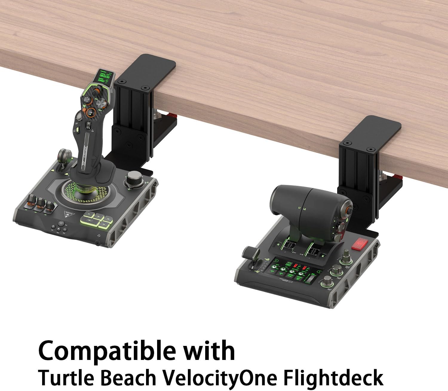 BUJ Metal Desk Mount Compatible with Thrustmaster SimTask Farmstick, T-Flight Hotas One,T-Flight Hotas 4, T-Flight Hotas X, T16000M FCS, TCA Sidestick, Sol-R1 Flight Stick, Sol-R2 Hotas