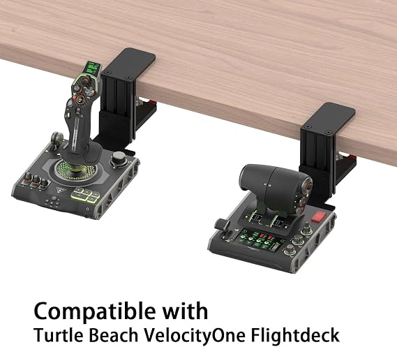BUJ Desk Mount for WINWING URSA MINOR Airline Joystick,URSA MINOR Space Joystick,Compatible With SimTask Farmstick,T.Flight HOTAS One,T-Flight Stick X,Turtle Beach VelocityOne Flightstick