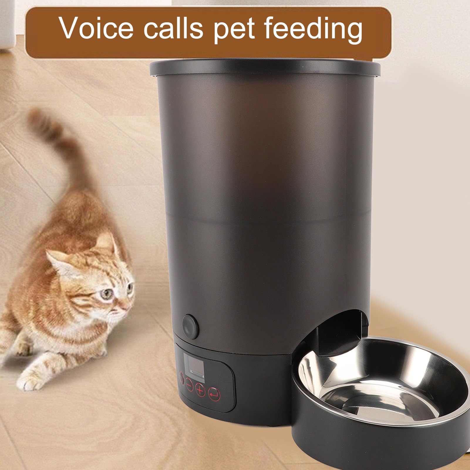Alimentatore Automatico per Animali Domestici 3L in Acciaio