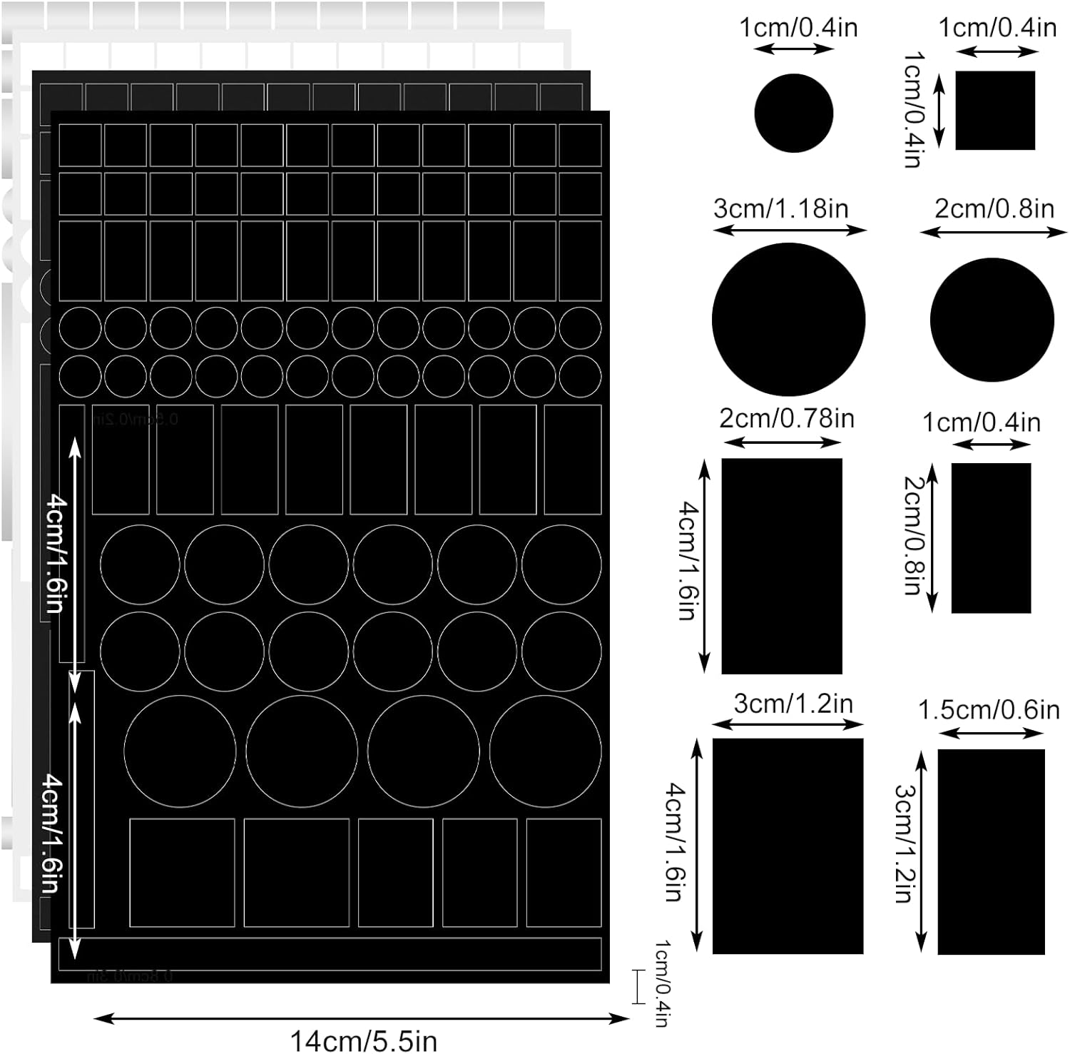 LED Light Blocking Stickers Electronics Lights Covers White and Black Blackout Stickers Light Blackout Sticker Cover for LED Filters Sheets for Routers Electrical Appliances TV Clocks 4Pcs