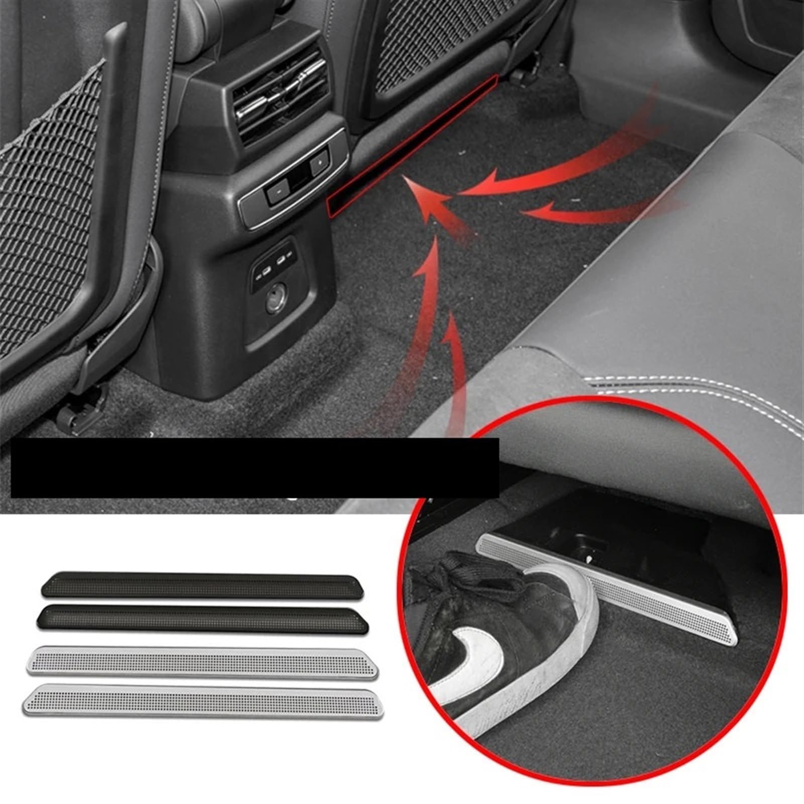 カーパーツ 車用エアコン リアエアベント エアコン A/C エアベント アウトレット 1TD819203 VW 対応 Touran ACエアベントアウトレット ために Q4 Q5 ために E-トロン 2021 2022 2023 エアベントカバー 後部座席用 エア