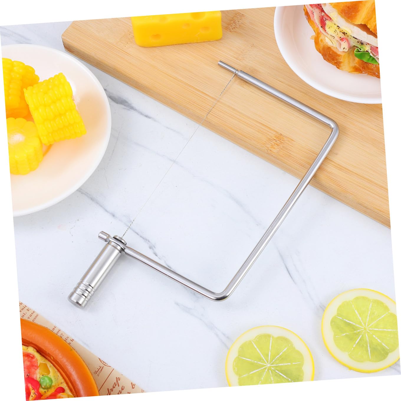 TOYANDONA 5 Stück Edelstahl Käsehobel für Blockkäse mit Ergonomischem Griff Handlicher Butter Käsedrahtschneider Kompakter Käseschneider für Partys und Dinner Einfach zu Handhaben und Sicher