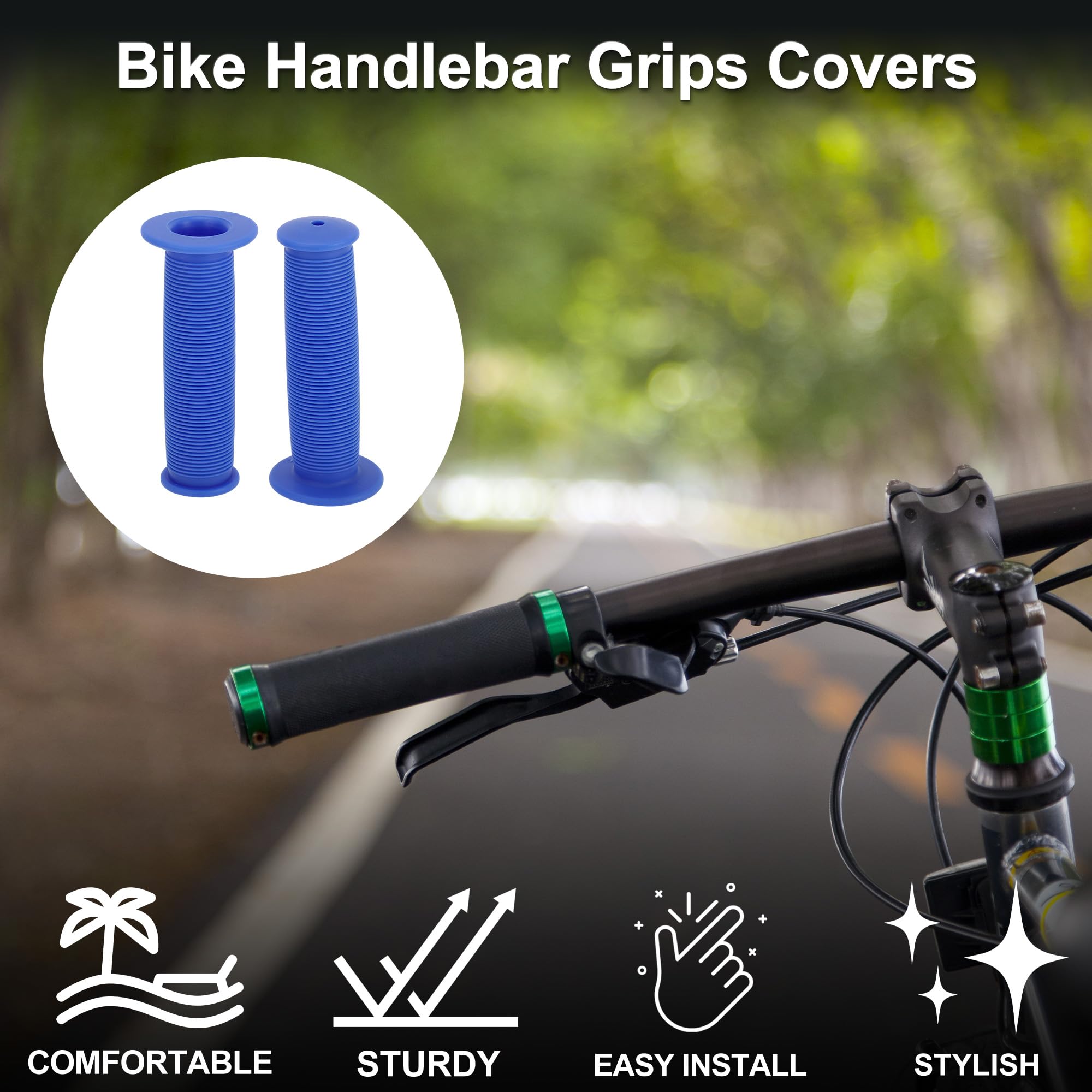 TUCKBOLD Bike Handlebar Grips Covers 110mm Long Soft - Image 2