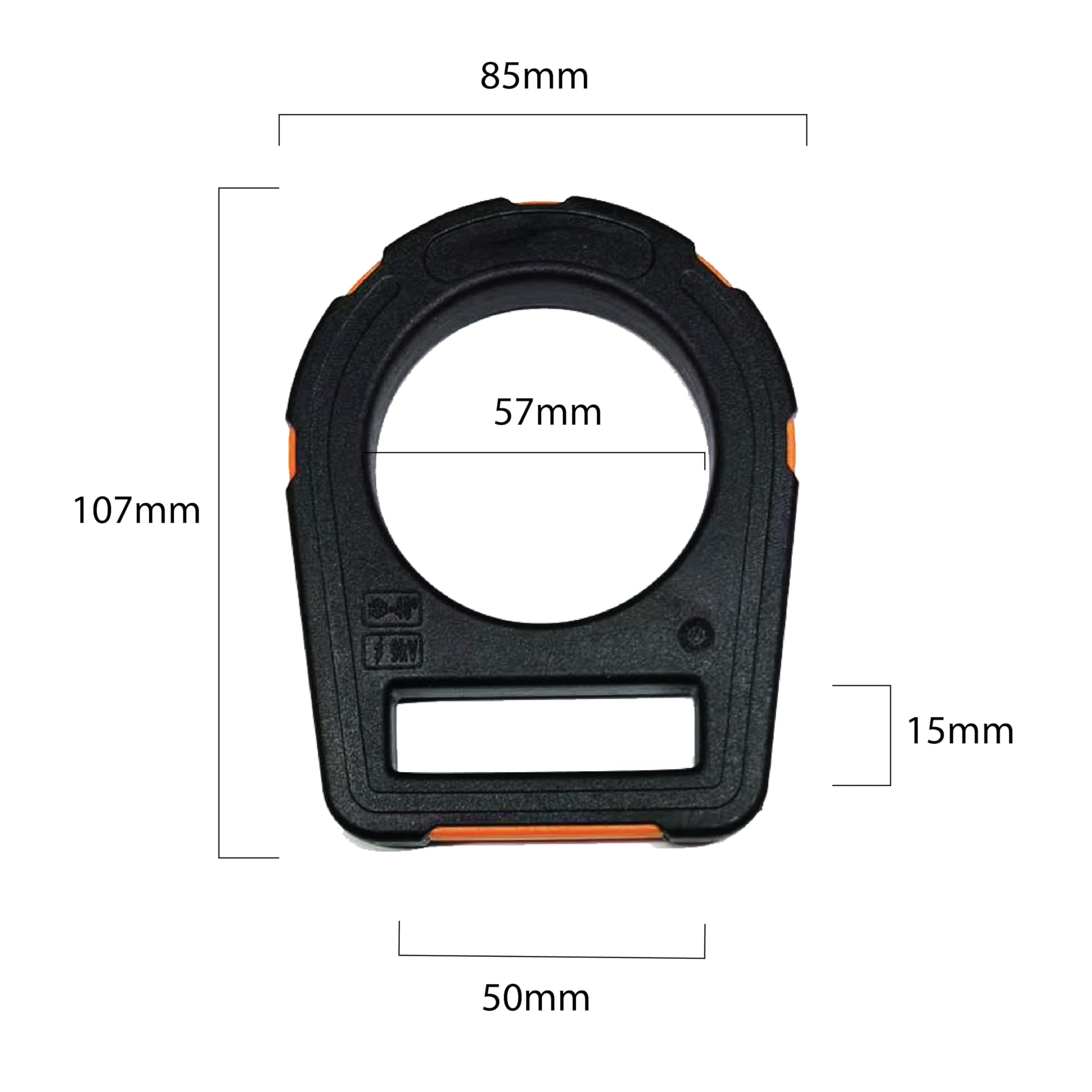 Fusion Climb Steel Anchor Connector – High-Strength Utility Attachment Point for Rigging and Equipment Organization – Black