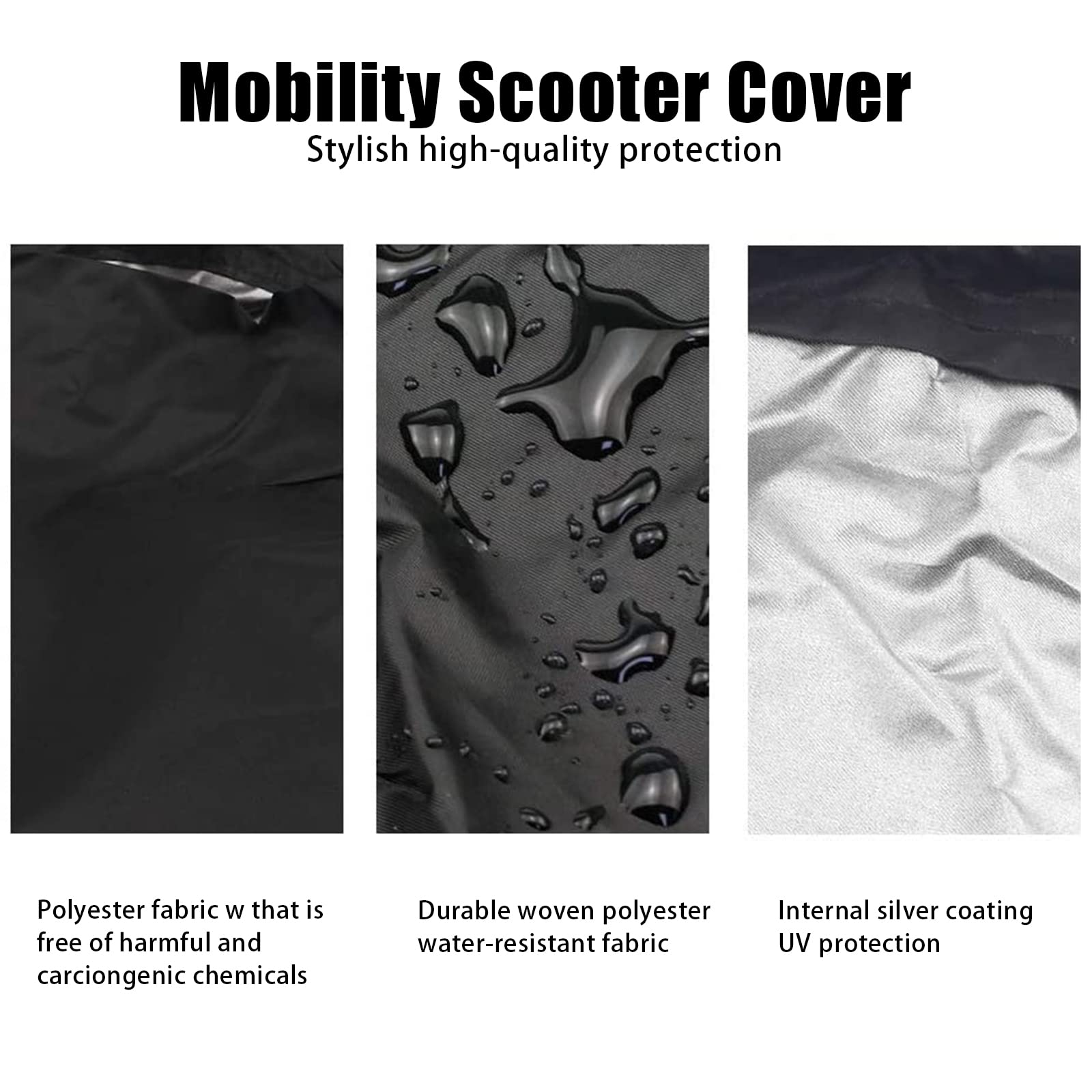 Scooter Cover, Mobility Scooter Cover, Motorcycle Cover, Scooter Storage Tarpaulin, Universal Moped Waterproof Cover - Image 3