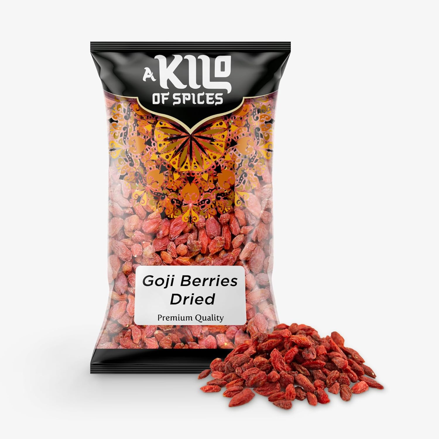 A Kilo of Spices | Dried Goji Berries 500g | Nutrient-Rich Superfood | High in Antioxidants | Goji Berries Perfect for Snacking, Smoothies, and Baking