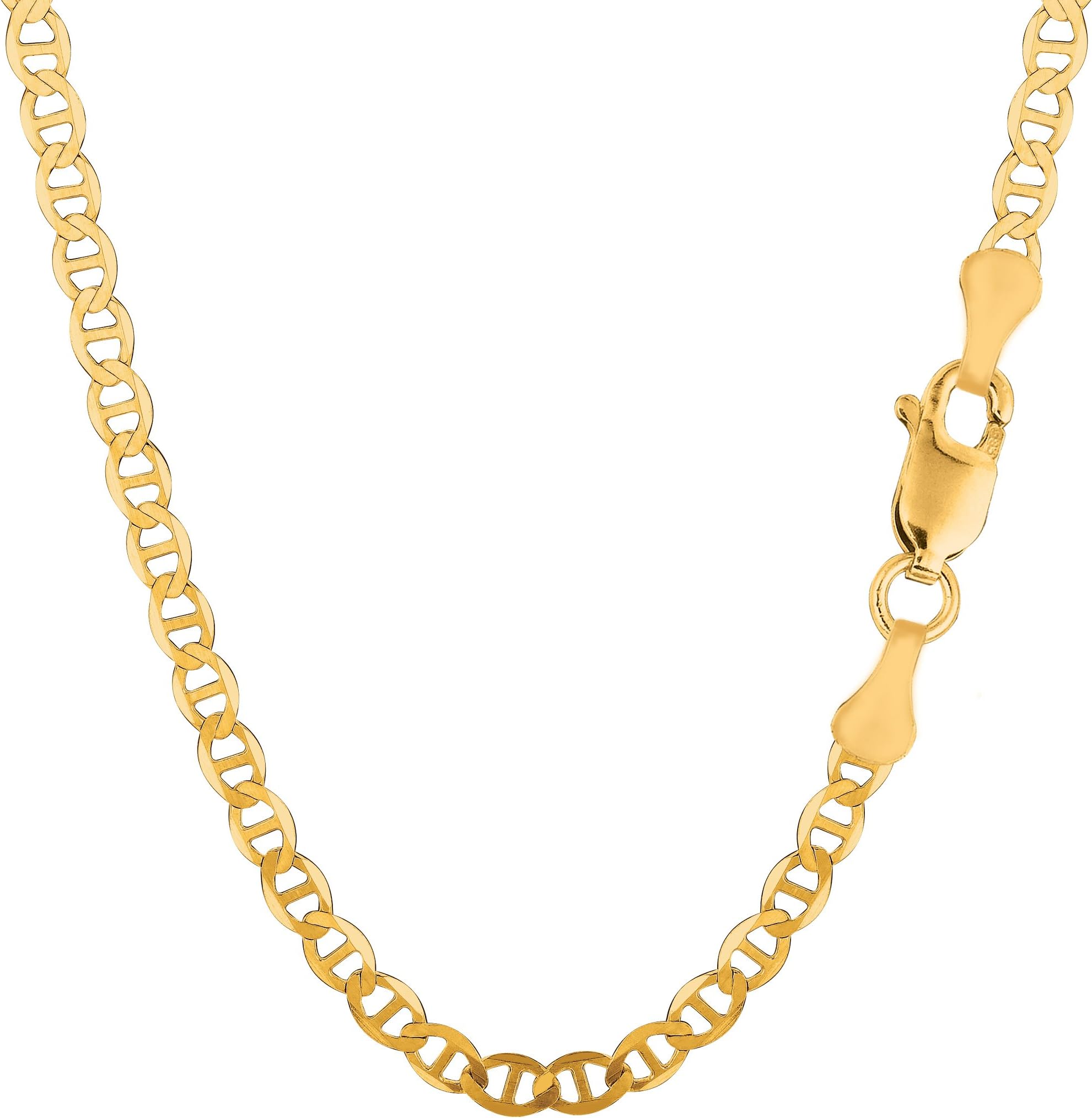 10k Yellow Gold Mariner Link Chain Bracelet, 4mm