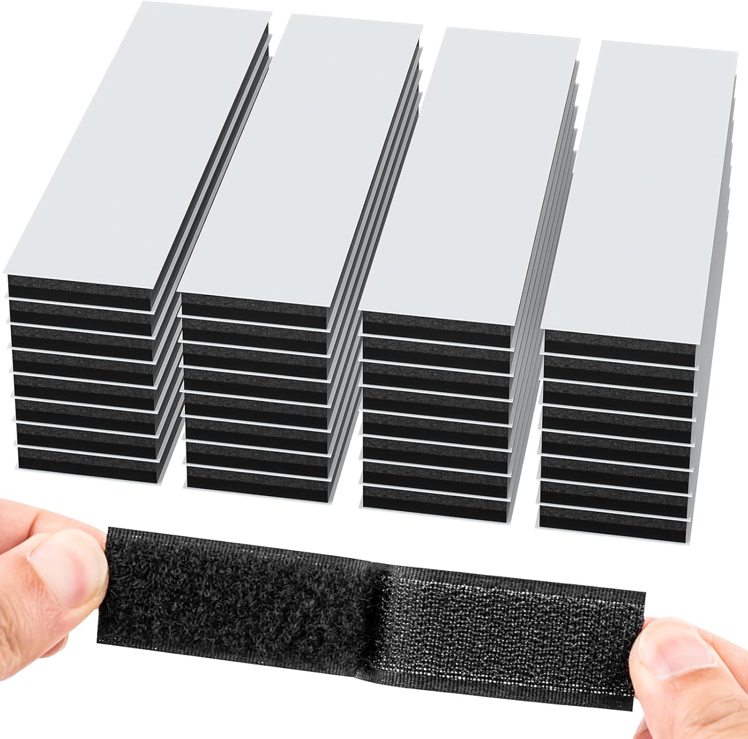 Vvelcro Tape Self Adhesive – Heavy Duty Vvelcro Tape Self Adhesive No Nail No Damage Wall Mounting Sticky Vvelcro Strips for Frames, Photos, Posters, Mirrors, Home Décor - 20 Pack (2.5cm x 10cm)