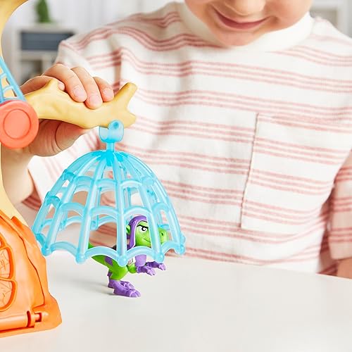 Miniatura 12 de Marvel Spidey and his Amazing Friends Dino-Webs Treehouse Playset, Spider-Man & Goblin Raptor - Juego de figuras de acción a escala de 4 pulgadas, a