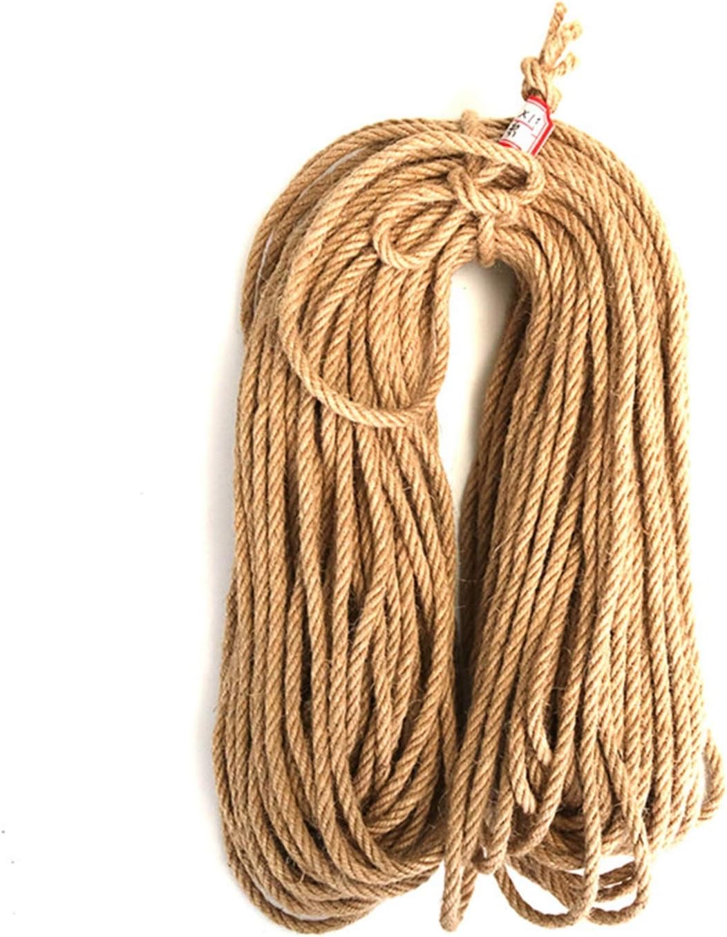 Lueao Cqinju-Jute Twine Hemp Cord Macrame String DIY Craft Handmade Decoration Pet Scratching, 6mm 1m-50m Jute Rope Twine Rope, Durable Packing String (Color : 50m)