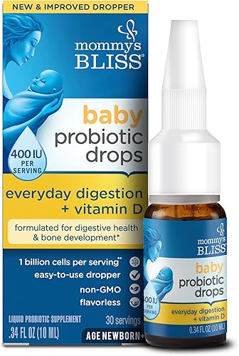 Miniatura 18 de Mommy's Bliss Gripe Water Original - Agua anisada original, 4 fl oz (paquete de 2) con gotas de saúco orgánico para bebé, 3 fl oz (paquete de 1)