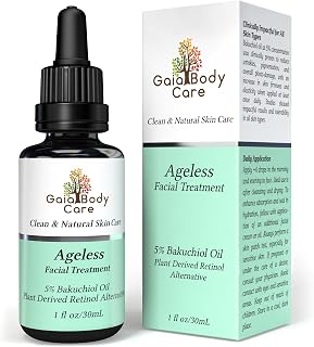 5% Bakuchiol Oil Organic - Anti Aging, Anti Wrinkle, Reduces Fine Lines, Smooths Skin, Hydrates - Botanical Vegan - Natural Retinol Alternative Facial Oil (1oz, Rose)