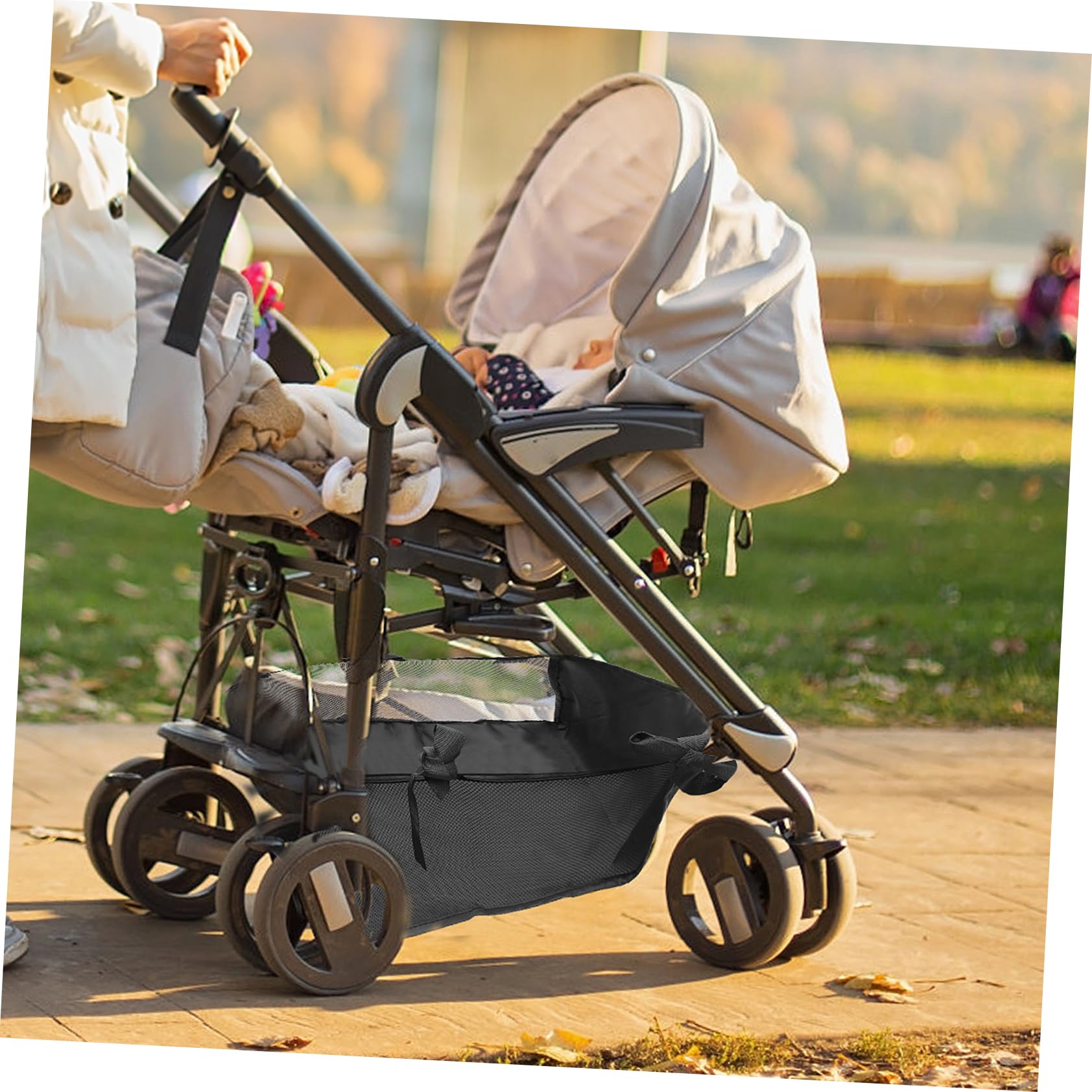 Baby Push Passeggino Passeggino Cestino di stoccaggio Oxford Panno Capacità Passegg