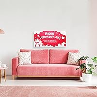 Vista 173 de Cartel de fondo personalizado para el día de San Valentín, decoración de San Valentín, letrero de vinilo con texto en inglés "Be My Valentine