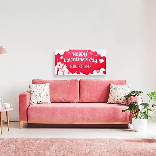 Miniatura 173 de Cartel de fondo personalizado para el día de San Valentín, decoración de San Valentín, letrero de vinilo con texto en inglés "Be My Valentine
