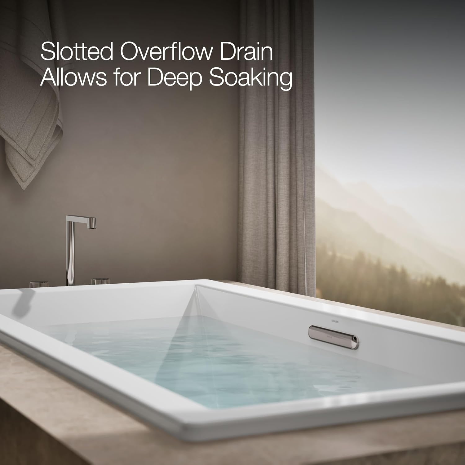 Kohler 1834-0 Underscore® 72" x 36" drop-in bath, White