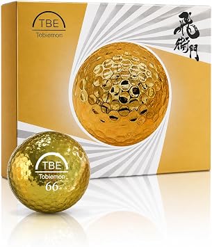 Tobiemon Golf Balls, Metal Balls, Gold, Silver, Pink, 9 Balls, High Resilience, Focus on Distance, Starter Ball Present, Non-Licensed Ball, Distance Type, 100% Compression