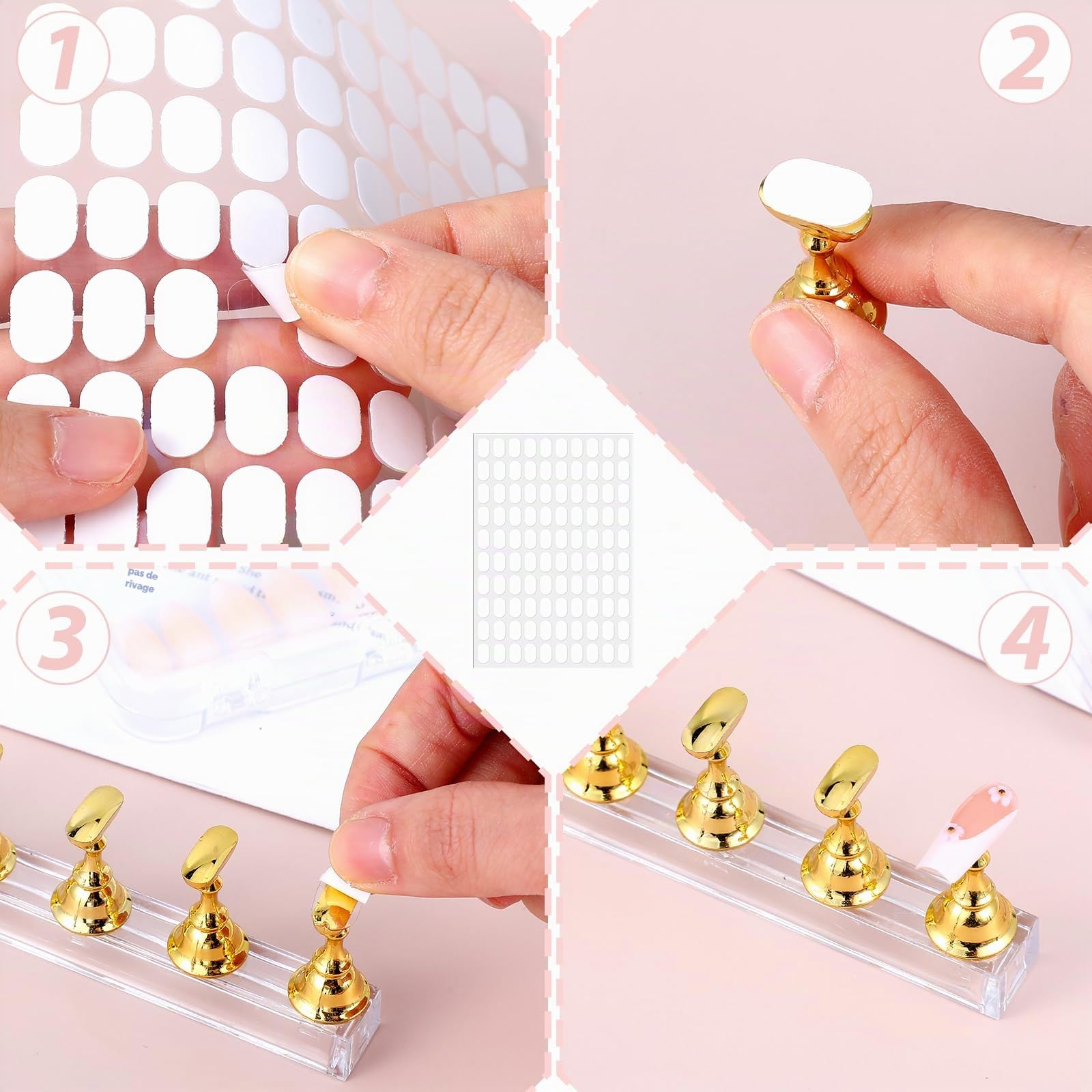 3600 supports acryliques d'ongle, support acrylique d'exercice d'ongle de gel de bricolage
