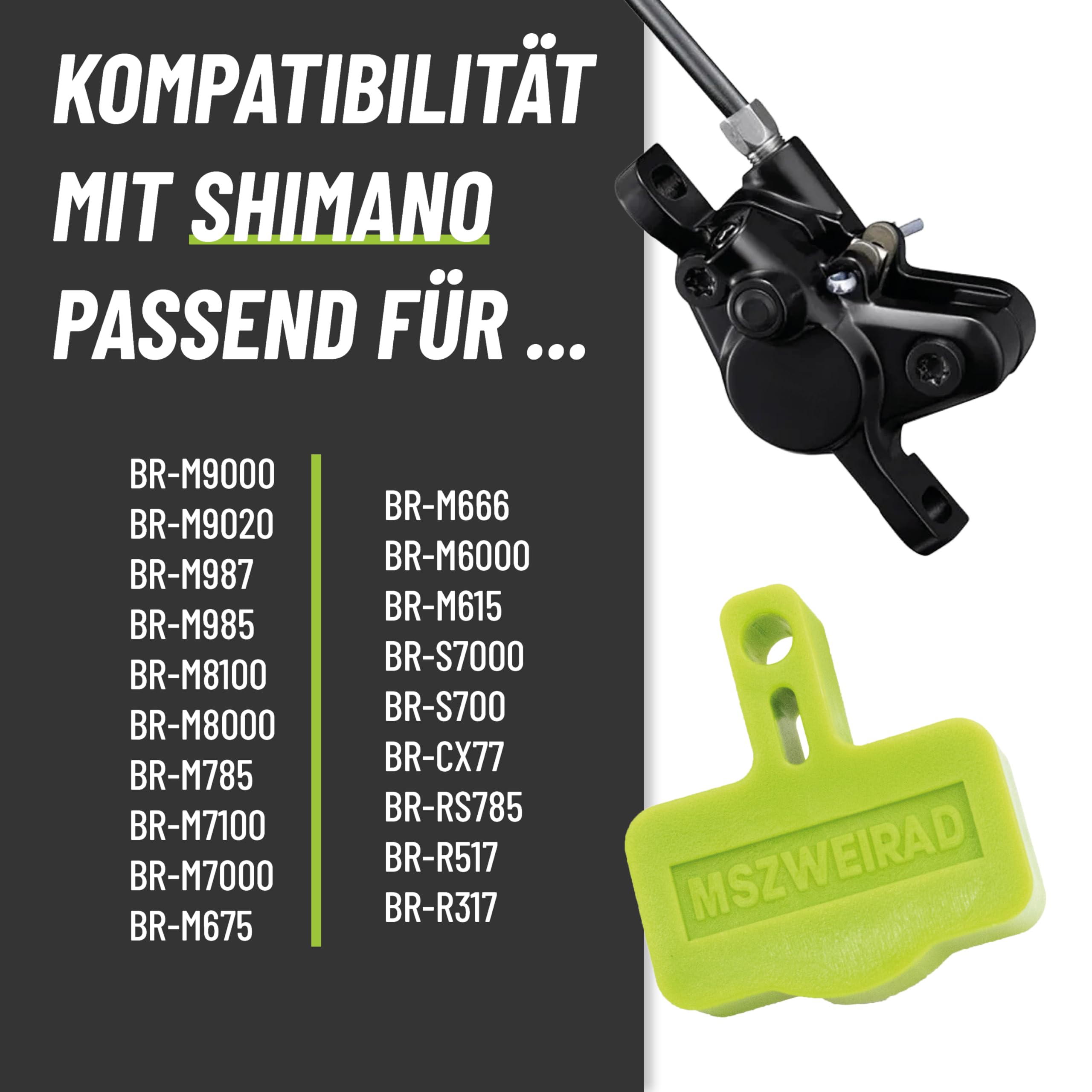 MSZweirad 2X Shimano Scheibenbremsbeläge Resin G05S-RX mit Bleedblock G03S Nachfolger