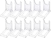 Zonon Acrylic Plate Stands for Display Adjustable Plastic Stand Holders Picture Plate Holders Clear Mini Easels Stands to Display Pictures for Home Office Supplies Festival Party Decoration(10 Pcs)
