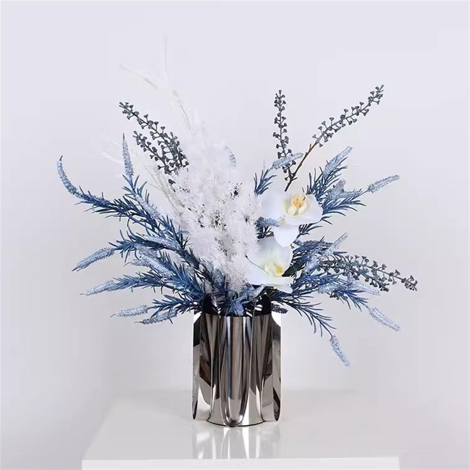 Kunstblumen Hochwertiges blaues Simulations-Blumenkunst-Set for Zuhause, Wohnzimmer, Restaurant, Hotel, Modell, Raumdekoration, künstliche Blumen, Ornamente für die Außendekoration