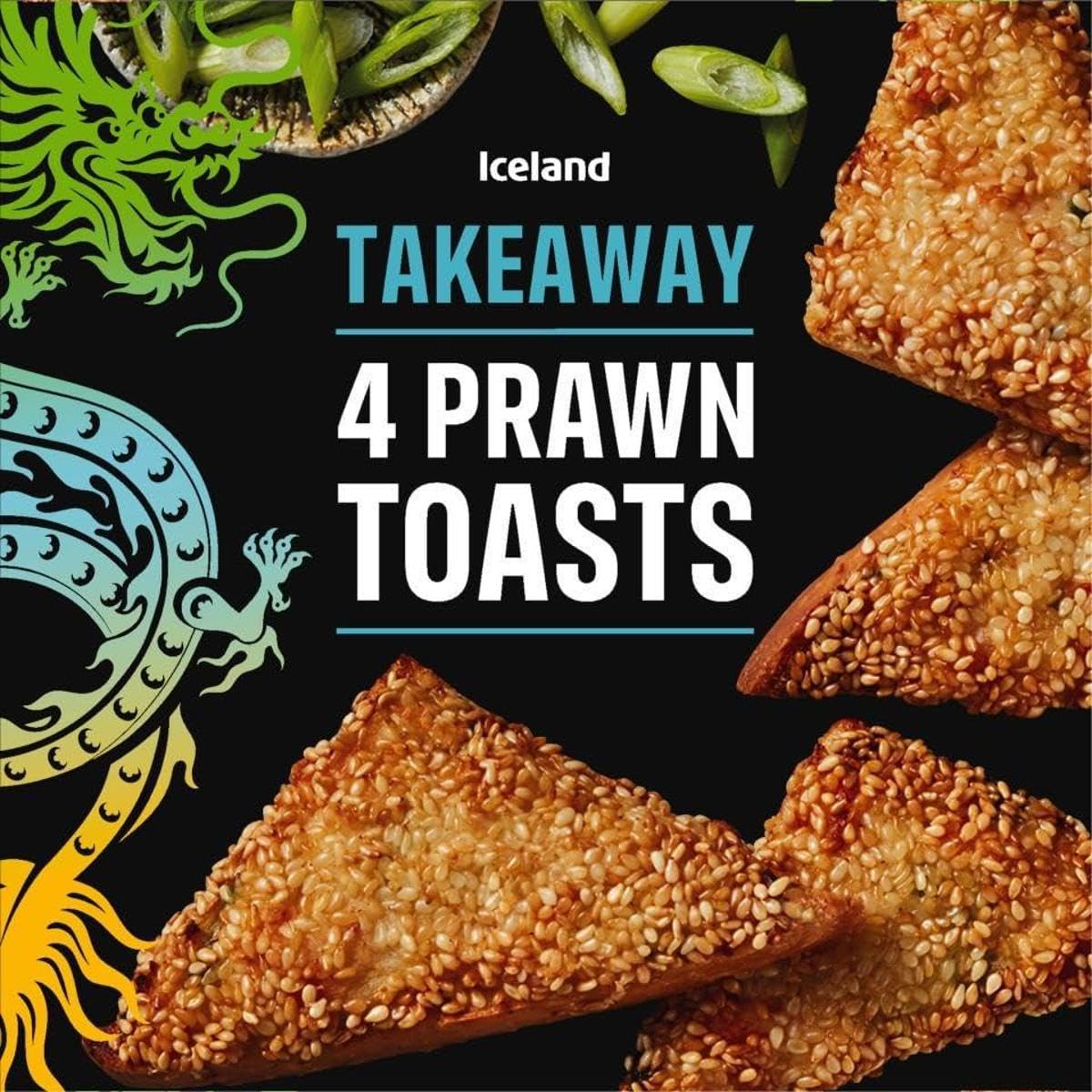 Iceland Takeaway 4 Prawn Toasts 140g