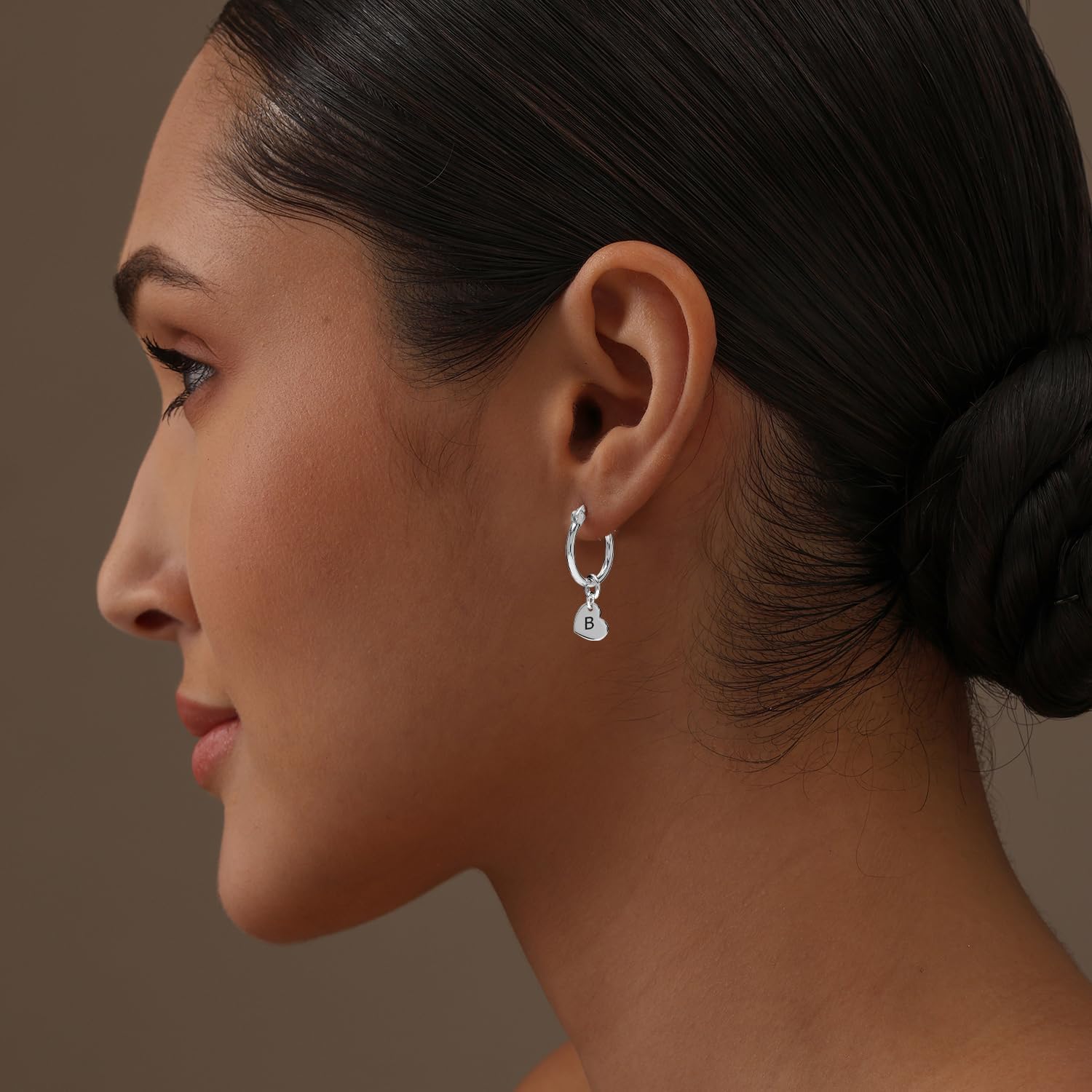 LeCalla Personalized Earrings for Women | Customized Name and Initial Earring Jewelry | Stylish Dangle Earring Gifts for Her | Engraved Jewelry for Special Occasions