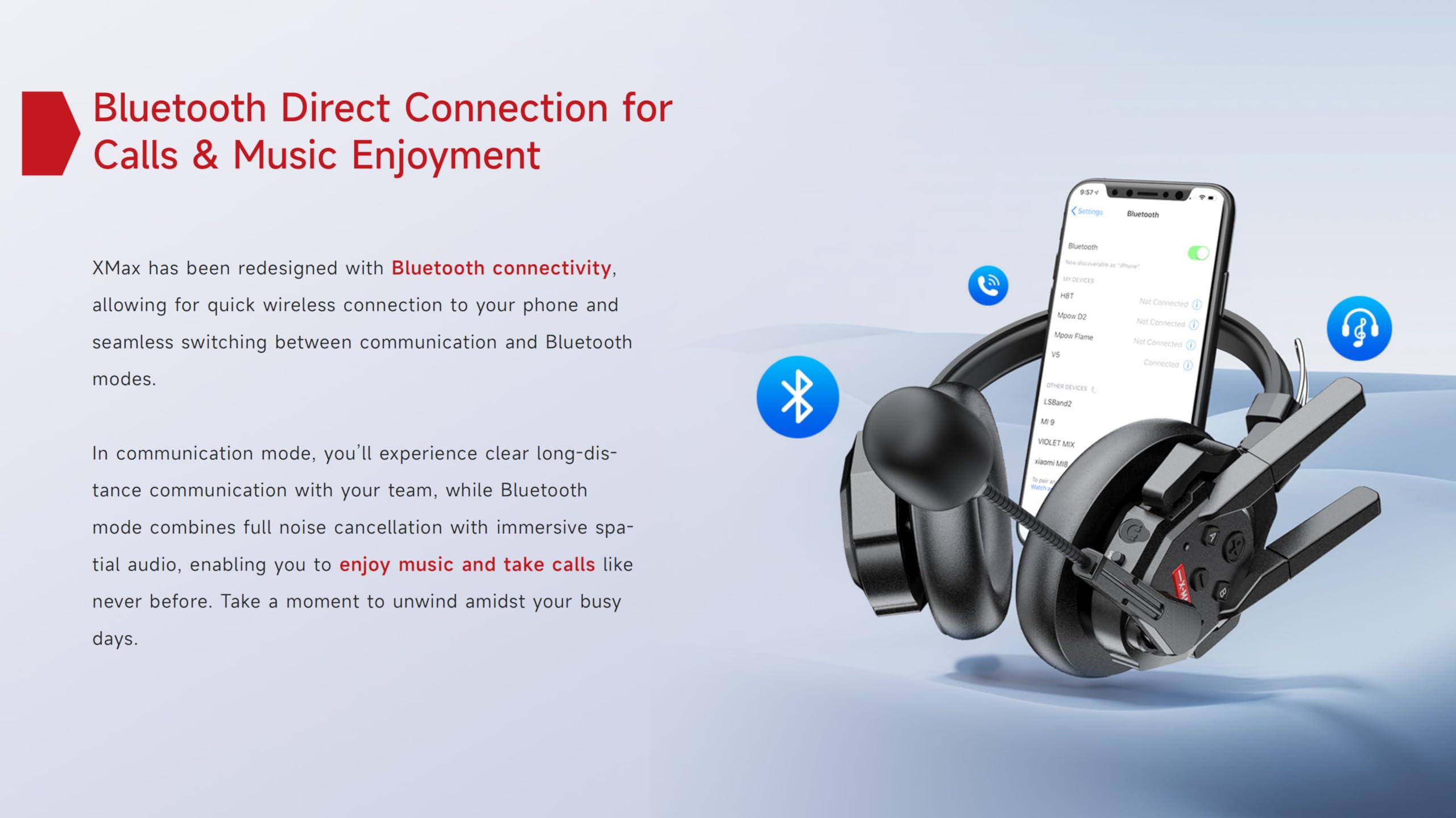 SYNCO XTALK Xmax2 - Cuffie intercom, sistema di comunicazione wireless, 2,4 GHz, 500 metri, Dual Ear Team Communication Headset for Live Show Stage Performance Movie Shoot