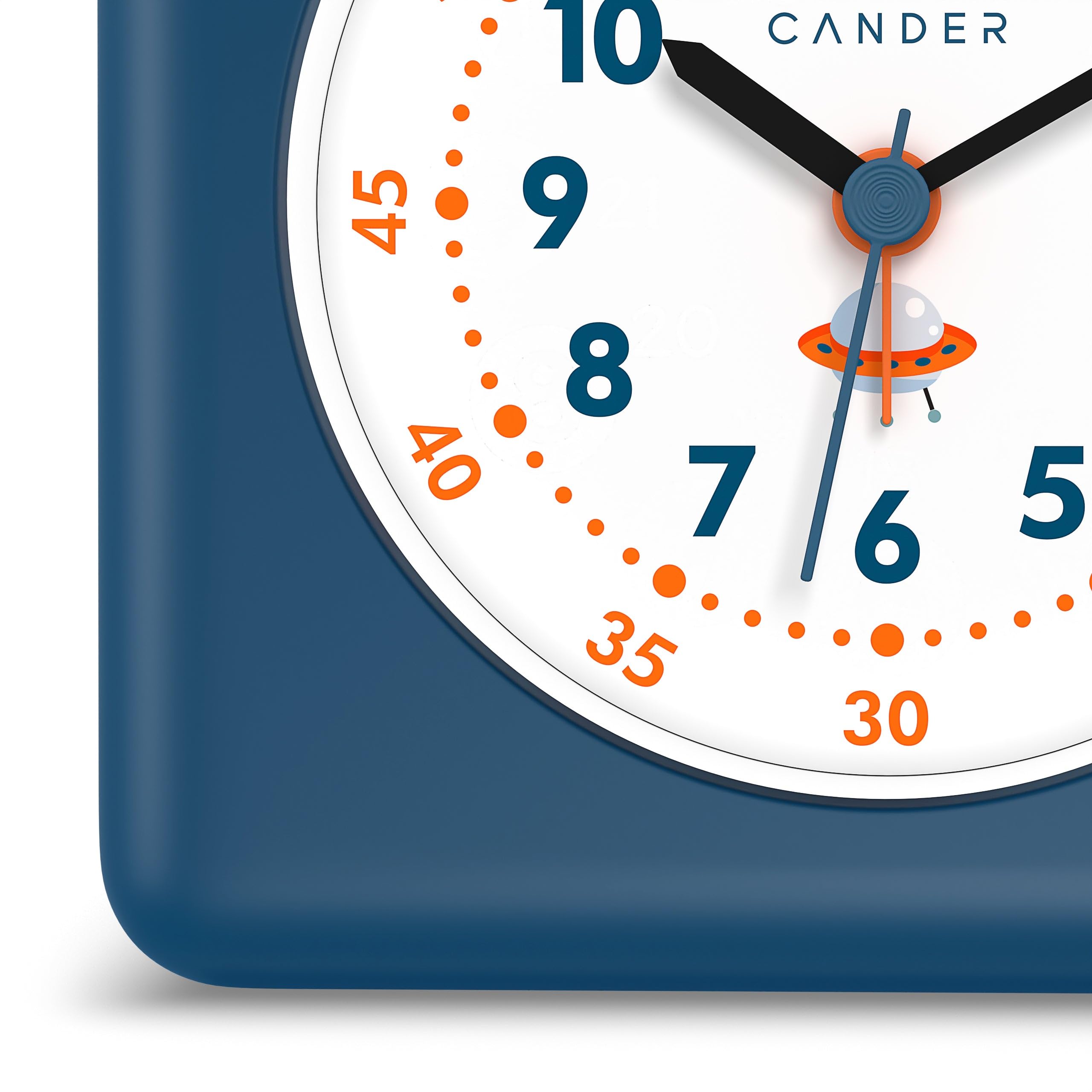 Cander Berlin MNU 1010 A Reloj Despertador Infantil Silencioso Luz Astronauta Espacio Snooze Iluminación Sin Ruido de Tictac Niños Niñas Habitación Infantil Reloj de Mesa