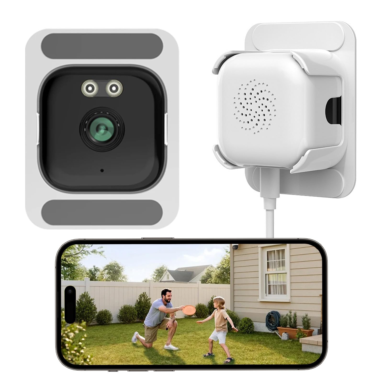 Caméra de sécurité pour fenêtre 2K WiFi double bande détection humaine IA