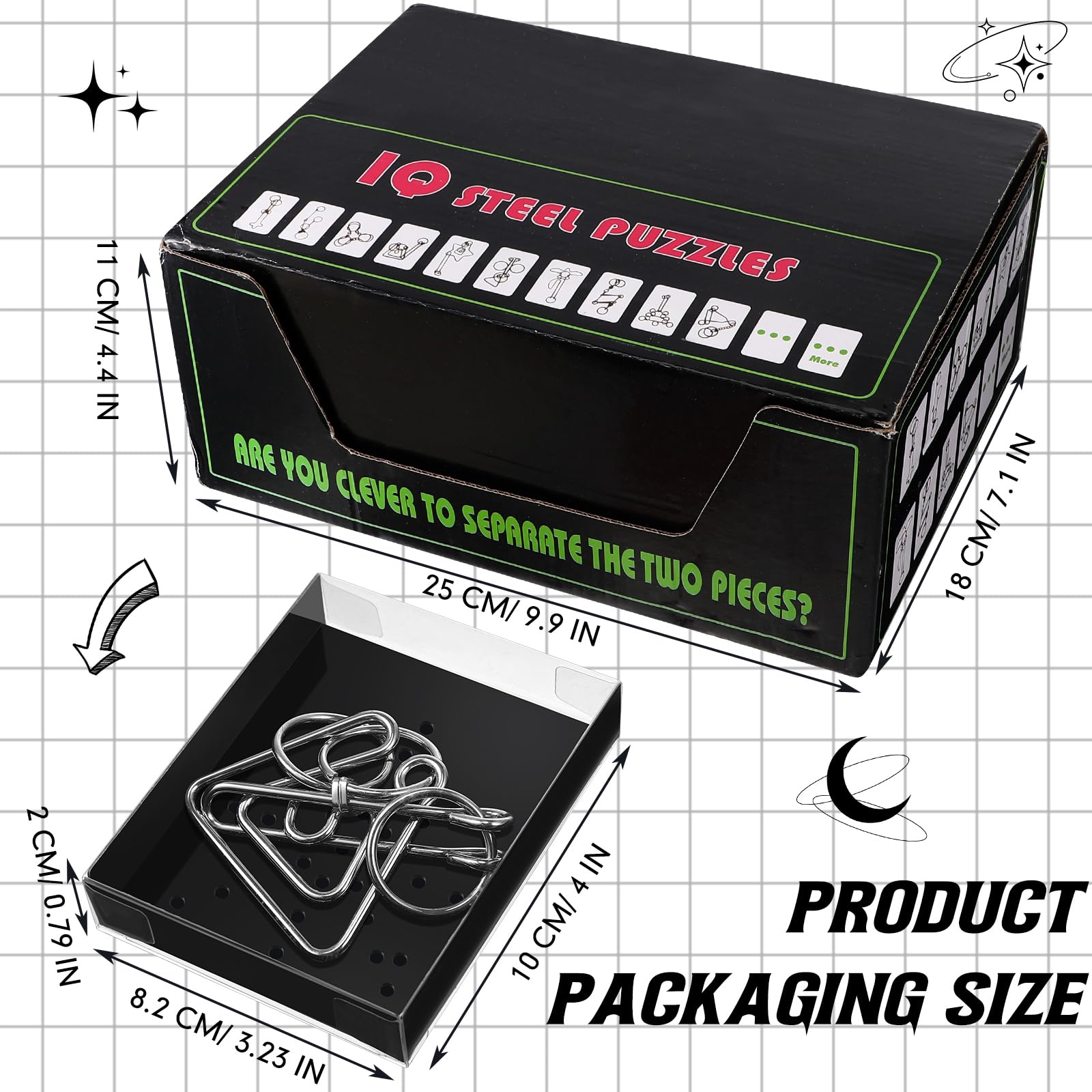 Amazon.com: Yilloog 24 Packs Metal Bulk IQ Wire Metal Puzzles