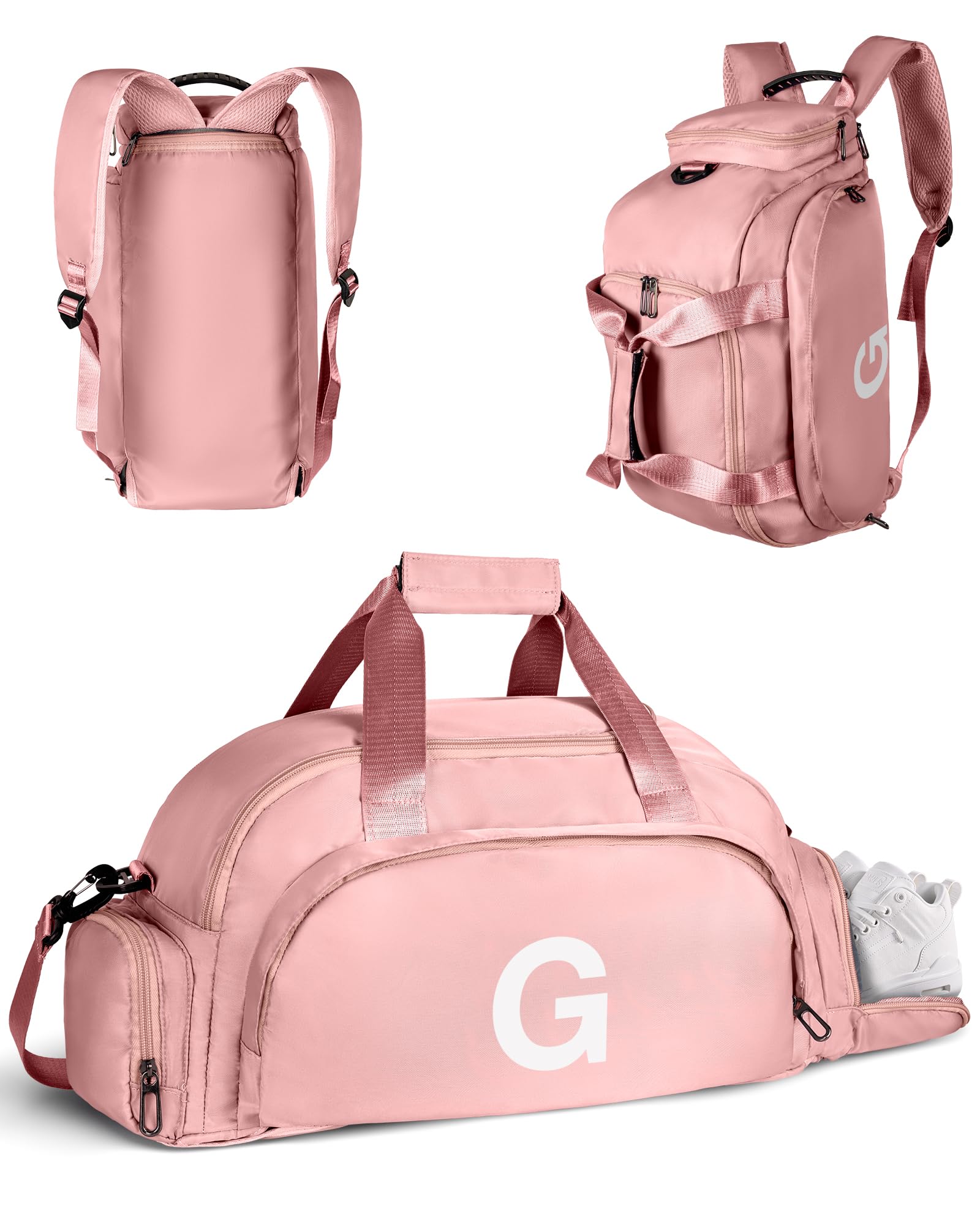 Vogewood Daughter Gifts, Initial Gym Bags with Shoe Compartment, Dance Bag for Girls, Monogram Kid Overnight Bags, Travel Duffle Tote-Perfect for