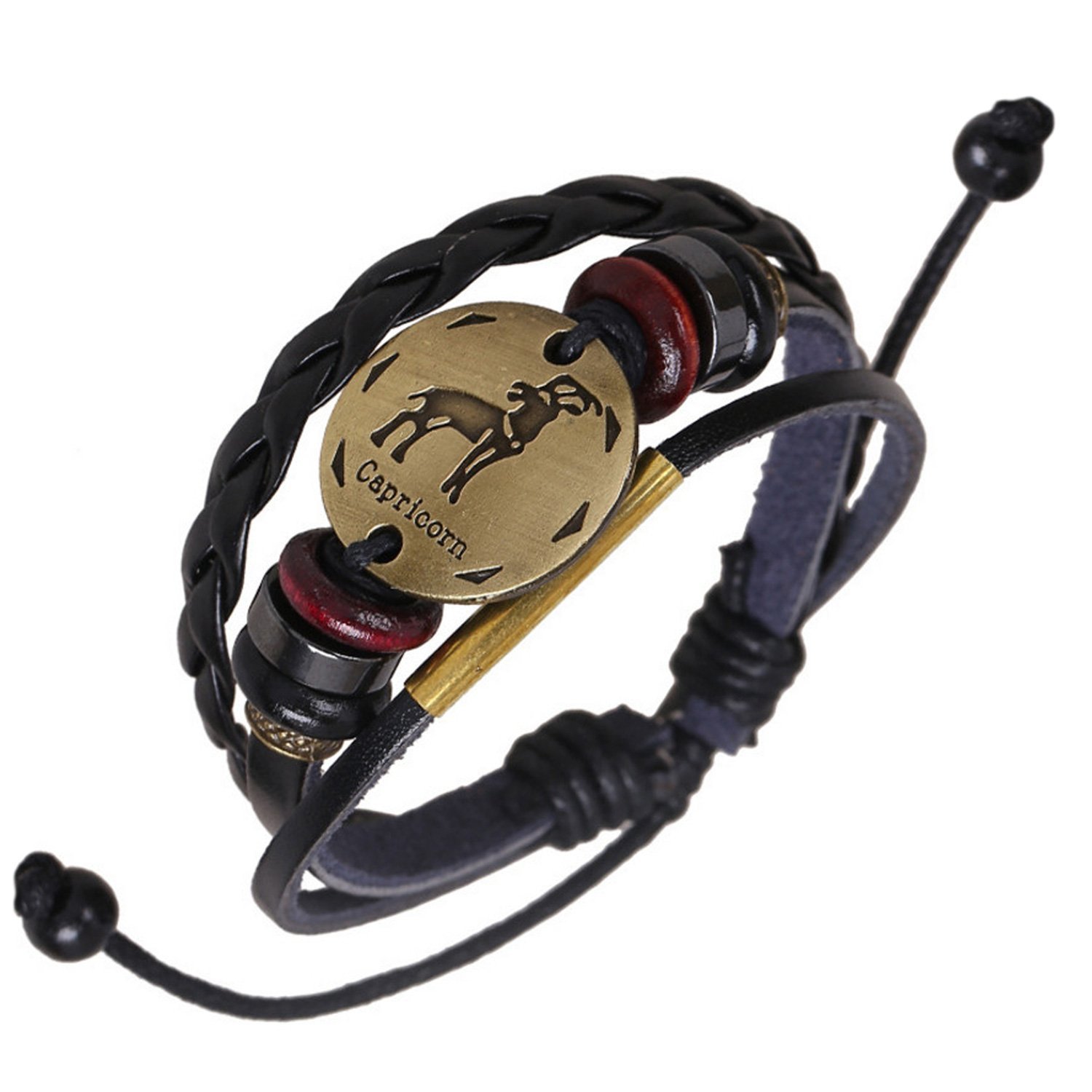 El Regalo Leather ZODIAC SIGNS Unisex Bracelets | 12 Horoscope Sign Leather Bracelets for Men & Women (Capricorn) (B077XFPLHP) Amazon Price History, Amazon Price Tracker