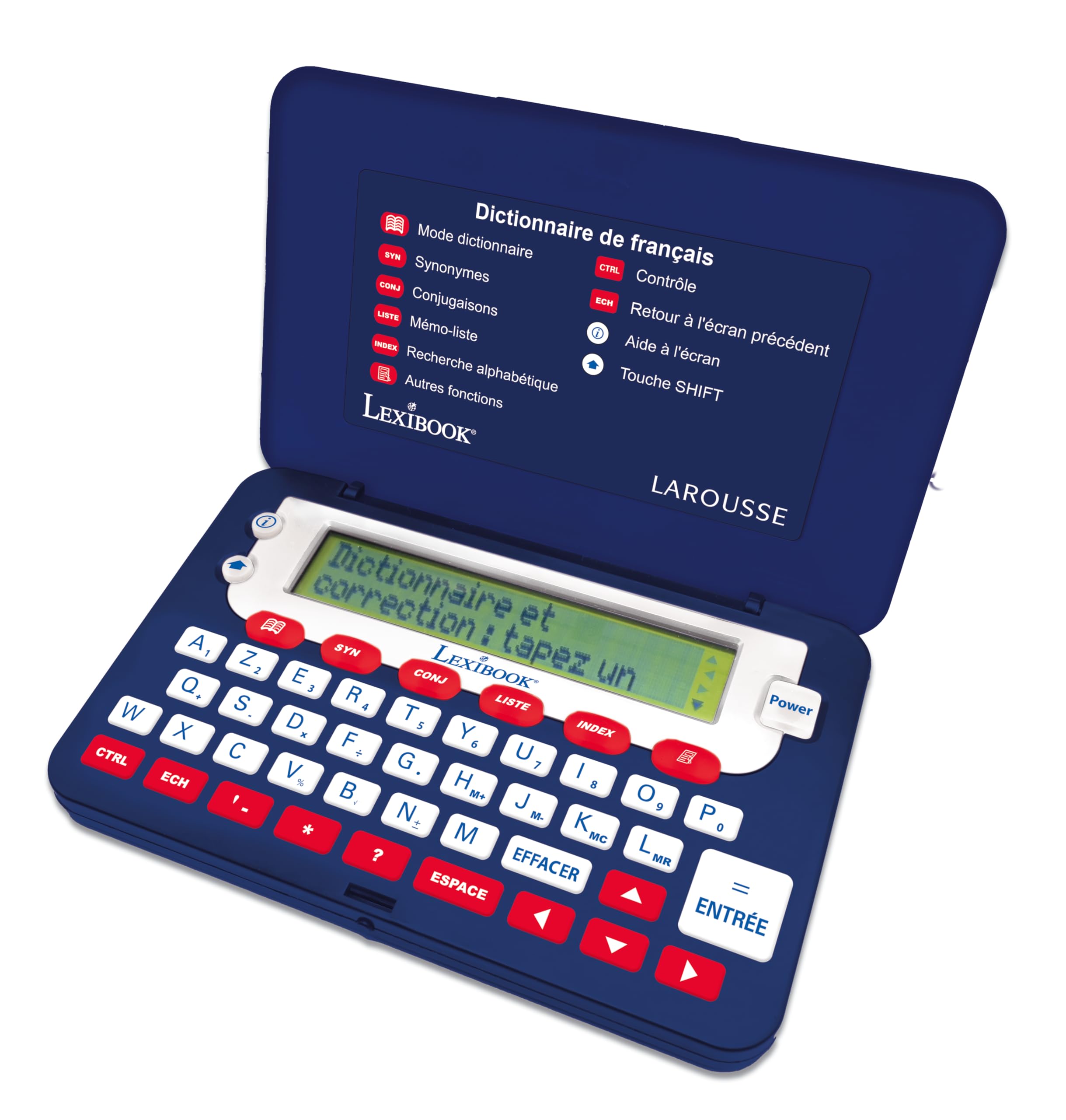 Lexibook - LAROUSSE Dizionario elettronico Tascabile Francese, definizioni, sinonimi, coniugazione, correttore Ortografico, D860FR, Blu