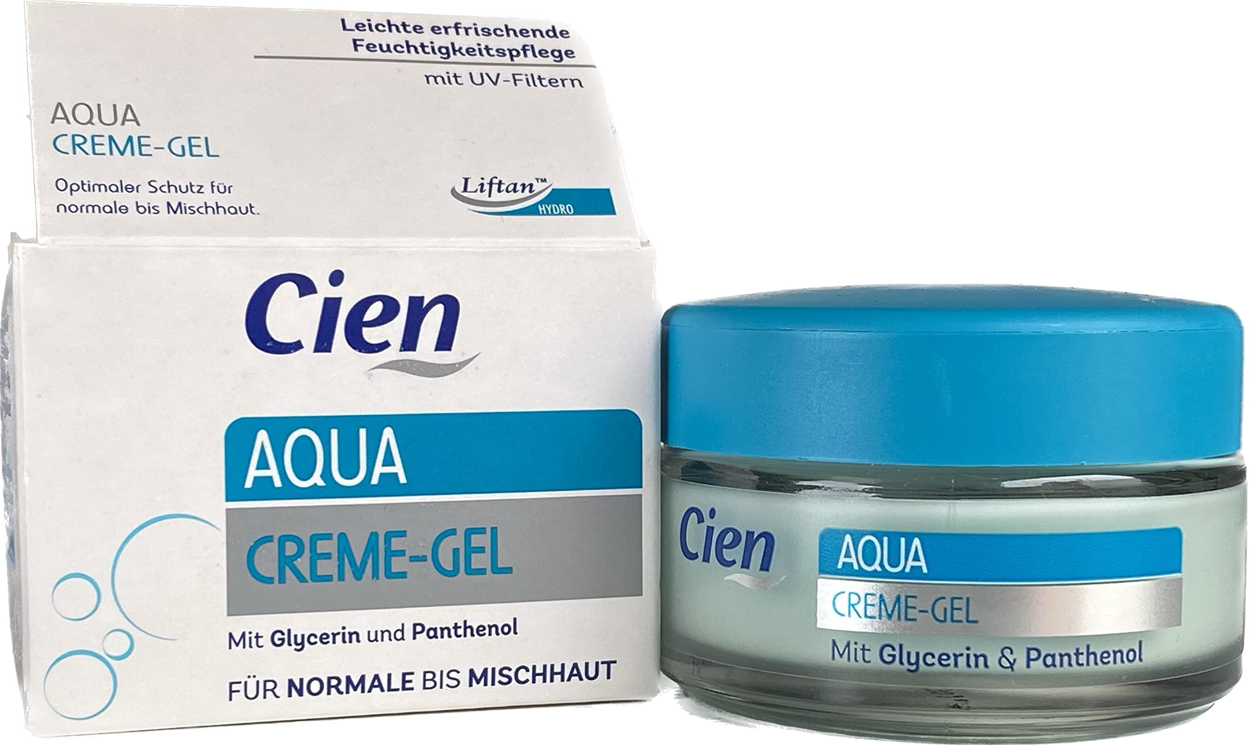 Cien Aqua Moisturizing Cream with Glycerin and Panthenol with UV Filter - 50 ml