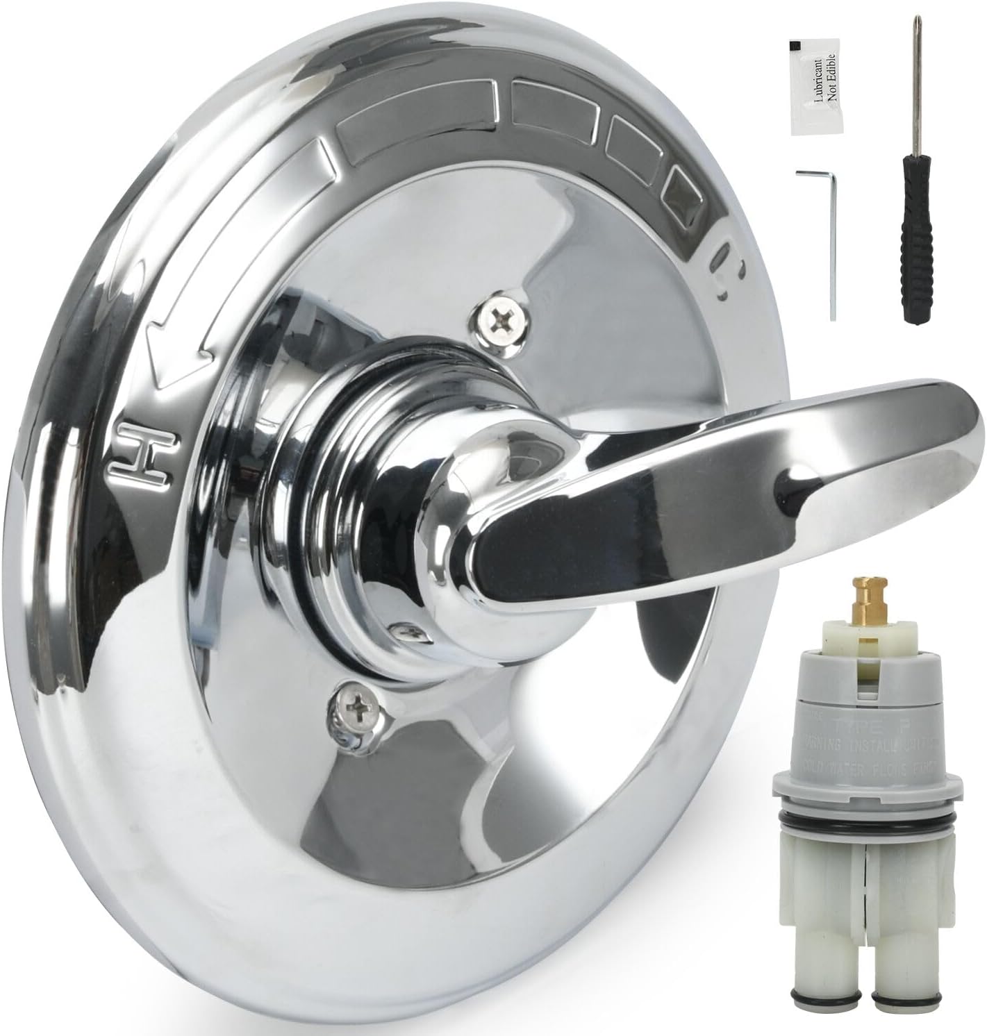 Replacement for Delta Classic 13 Series Single-Function Trim Kit T13010 Shower Handle for Delta R10000 Series Shower Valve Used for Shower Faucet Systems Brushed Nickel (Cartridge included)