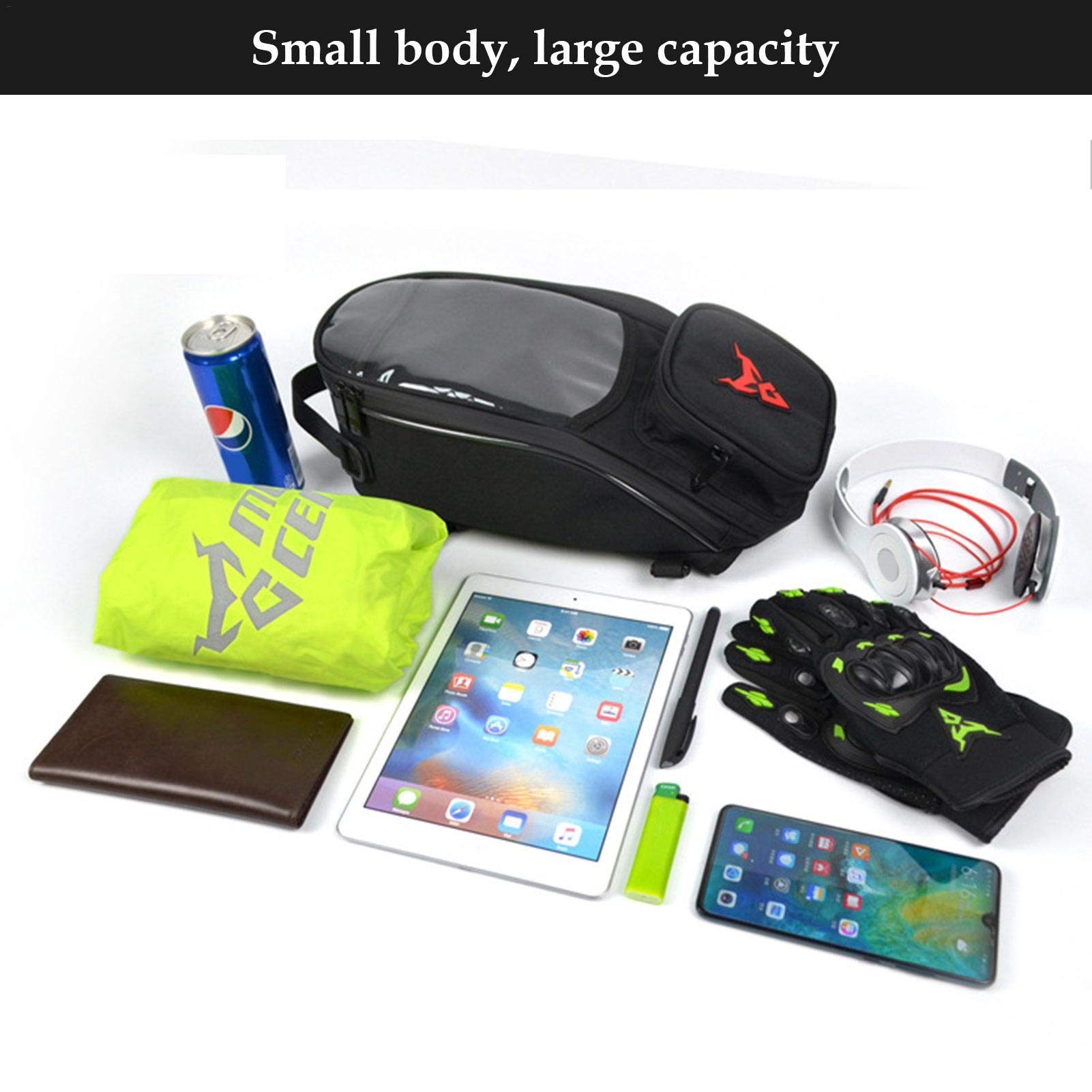 Borsa Serbatoio Moto Impermeabile | Con Finestra Touch Per Smartphone E Cinghie Magnetiche - Universale - Foto 13