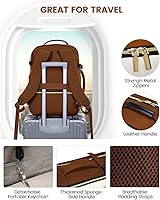 Vista 7 de LOVEVOOK Mochila de viaje de 40 L para mujeres y hombres, equipaje de mano aprobado por aerolíneas con 3 cubos de embalaje, bolsas de noche TSA