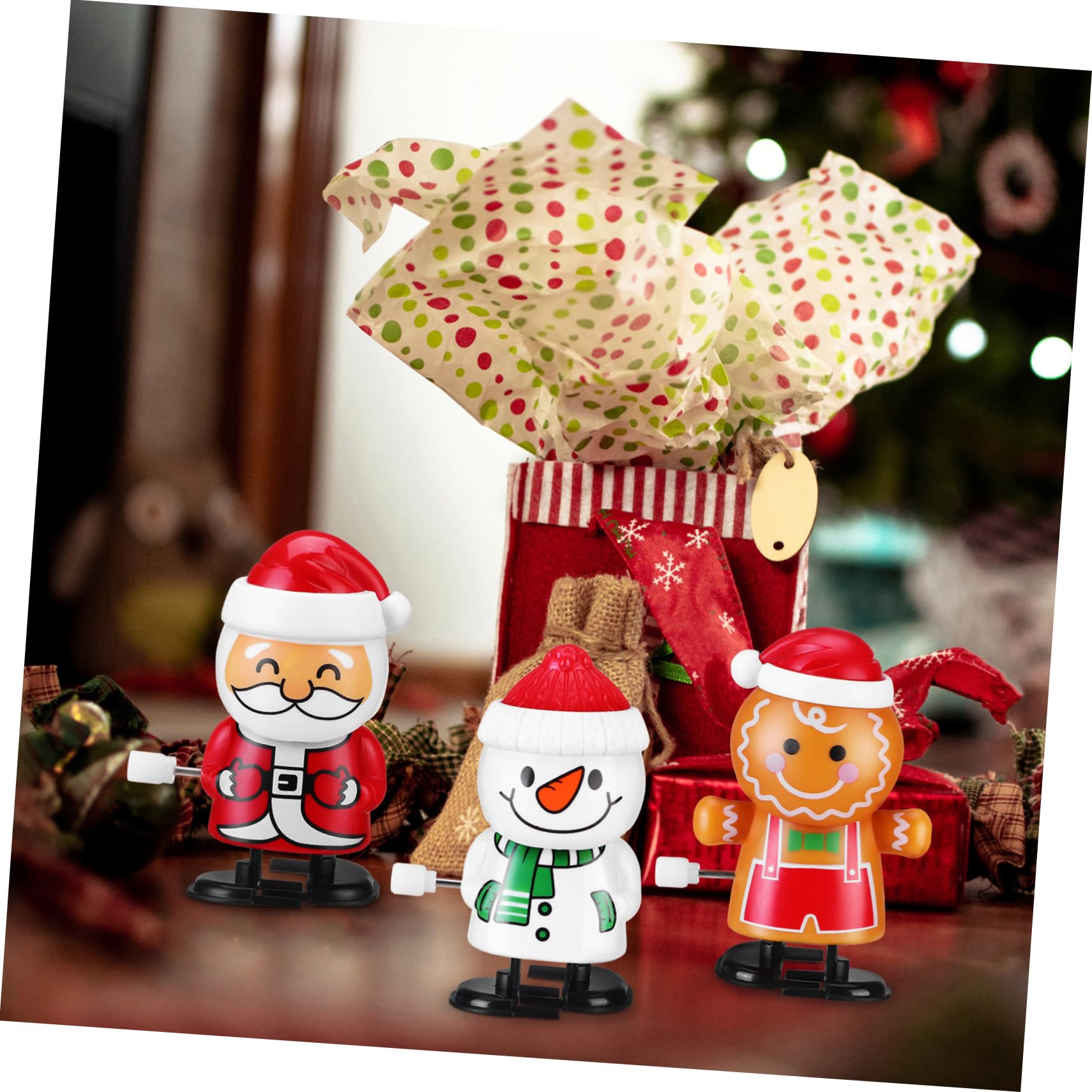 WOONEKY 6 Pezzi Giocattoli Carica Halloween e Natale Design Adorabile in ABS Giocattoli Orologeria Automatici per Feste e Regali Divertenti e Facili da Usare
